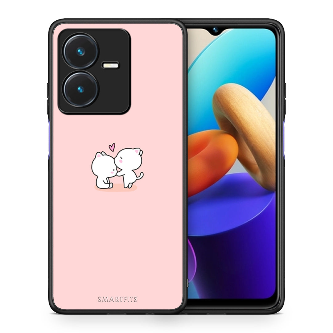 Θήκη Vivo Y22s Love Valentine από τη Smartfits με σχέδιο στο πίσω μέρος και μαύρο περίβλημα | Vivo Y22s Love Valentine case with colorful back and black bezels