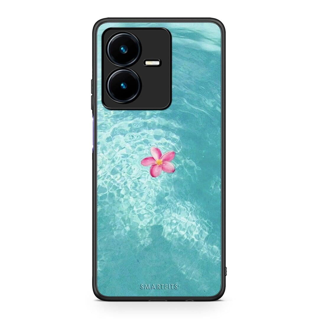 Vivo Y22s Water Flower Θήκη από τη Smartfits με σχέδιο στο πίσω μέρος και μαύρο περίβλημα | Smartphone case with colorful back and black bezels by Smartfits