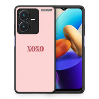 Thumbnail for Θήκη Vivo Y22s XOXO Love από τη Smartfits με σχέδιο στο πίσω μέρος και μαύρο περίβλημα | Vivo Y22s XOXO Love case with colorful back and black bezels