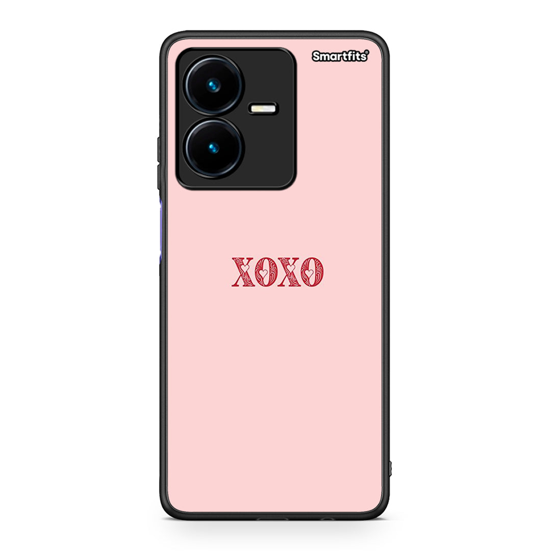 Vivo Y22s XOXO Love θήκη από τη Smartfits με σχέδιο στο πίσω μέρος και μαύρο περίβλημα | Smartphone case with colorful back and black bezels by Smartfits