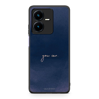 Vivo Y22s You Can θήκη από τη Smartfits με σχέδιο στο πίσω μέρος και μαύρο περίβλημα | Smartphone case with colorful back and black bezels by Smartfits