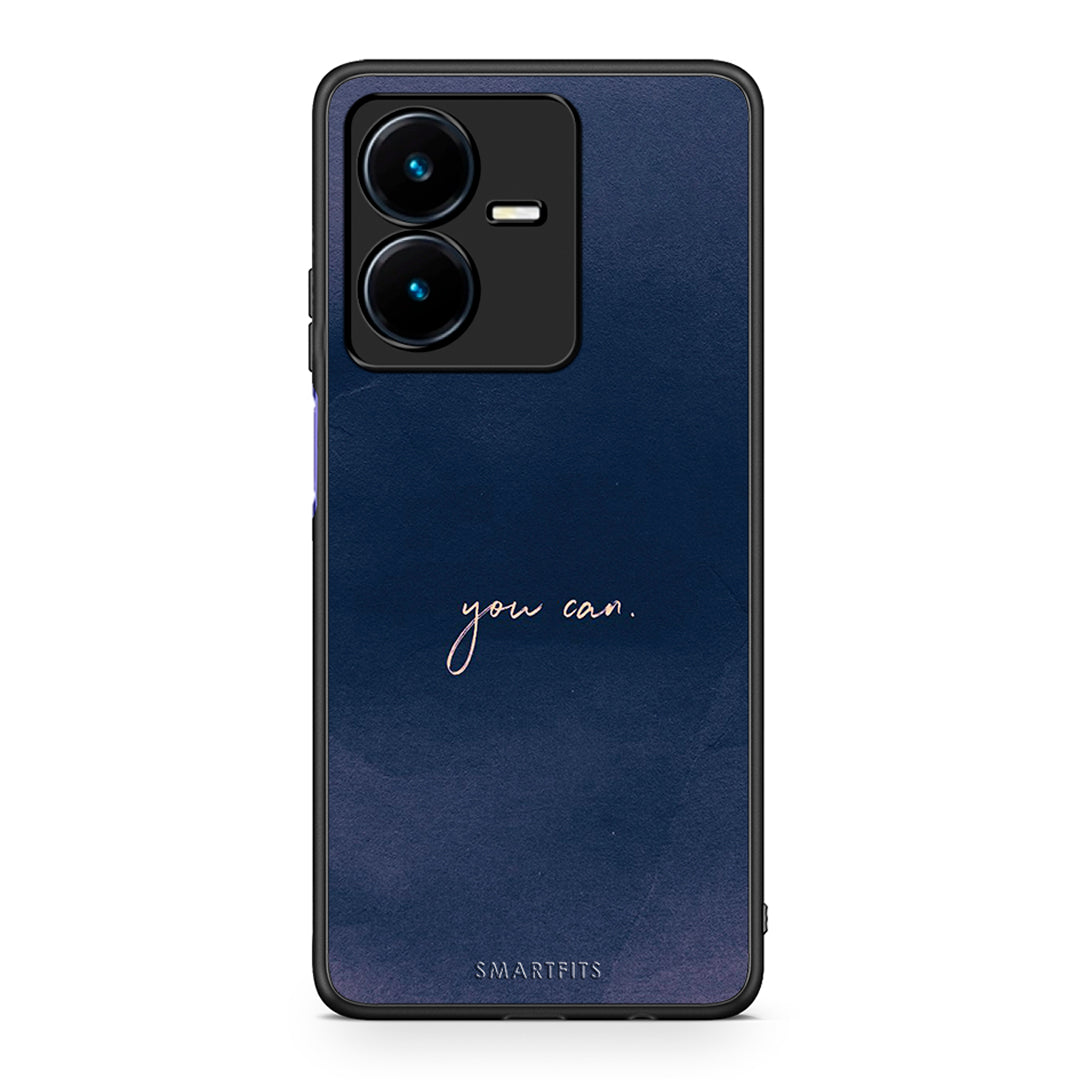 Vivo Y22s You Can θήκη από τη Smartfits με σχέδιο στο πίσω μέρος και μαύρο περίβλημα | Smartphone case with colorful back and black bezels by Smartfits