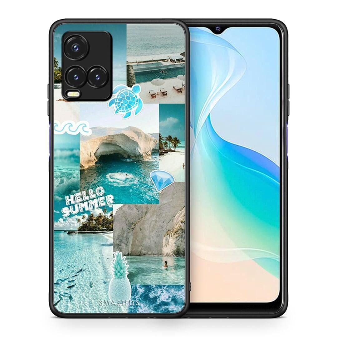 Θήκη Vivo Y33s / Y21s / Y21 Aesthetic Summer από τη Smartfits με σχέδιο στο πίσω μέρος και μαύρο περίβλημα | Vivo Y33s / Y21s / Y21 Aesthetic Summer case with colorful back and black bezels