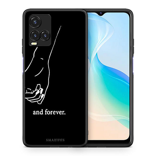 Θήκη Αγίου Βαλεντίνου Vivo Y33s / Y21s / Y21 Always & Forever 1 από τη Smartfits με σχέδιο στο πίσω μέρος και μαύρο περίβλημα | Vivo Y33s / Y21s / Y21 Always & Forever 1 case with colorful back and black bezels