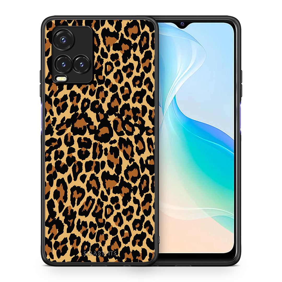 Θήκη Vivo Y33s / Y21s / Y21 Leopard Animal από τη Smartfits με σχέδιο στο πίσω μέρος και μαύρο περίβλημα | Vivo Y33s / Y21s / Y21 Leopard Animal case with colorful back and black bezels