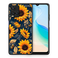 Thumbnail for Θήκη Vivo Y33s / Y21s / Y21 Autumn Sunflowers από τη Smartfits με σχέδιο στο πίσω μέρος και μαύρο περίβλημα | Vivo Y33s / Y21s / Y21 Autumn Sunflowers case with colorful back and black bezels