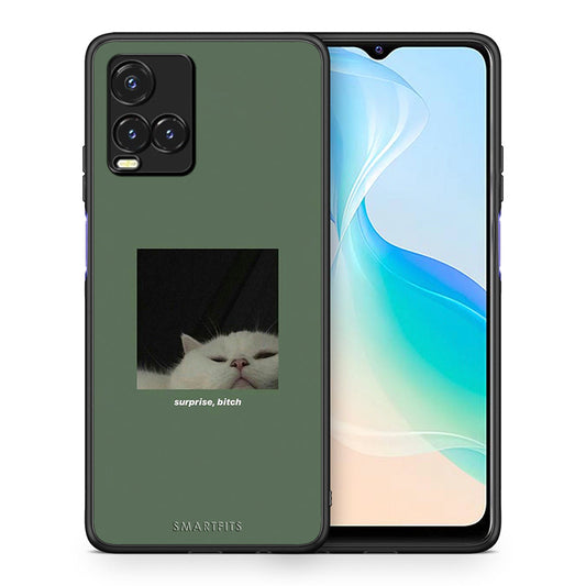 Θήκη Vivo Y33s / Y21s / Y21 Bitch Surprise από τη Smartfits με σχέδιο στο πίσω μέρος και μαύρο περίβλημα | Vivo Y33s / Y21s / Y21 Bitch Surprise case with colorful back and black bezels