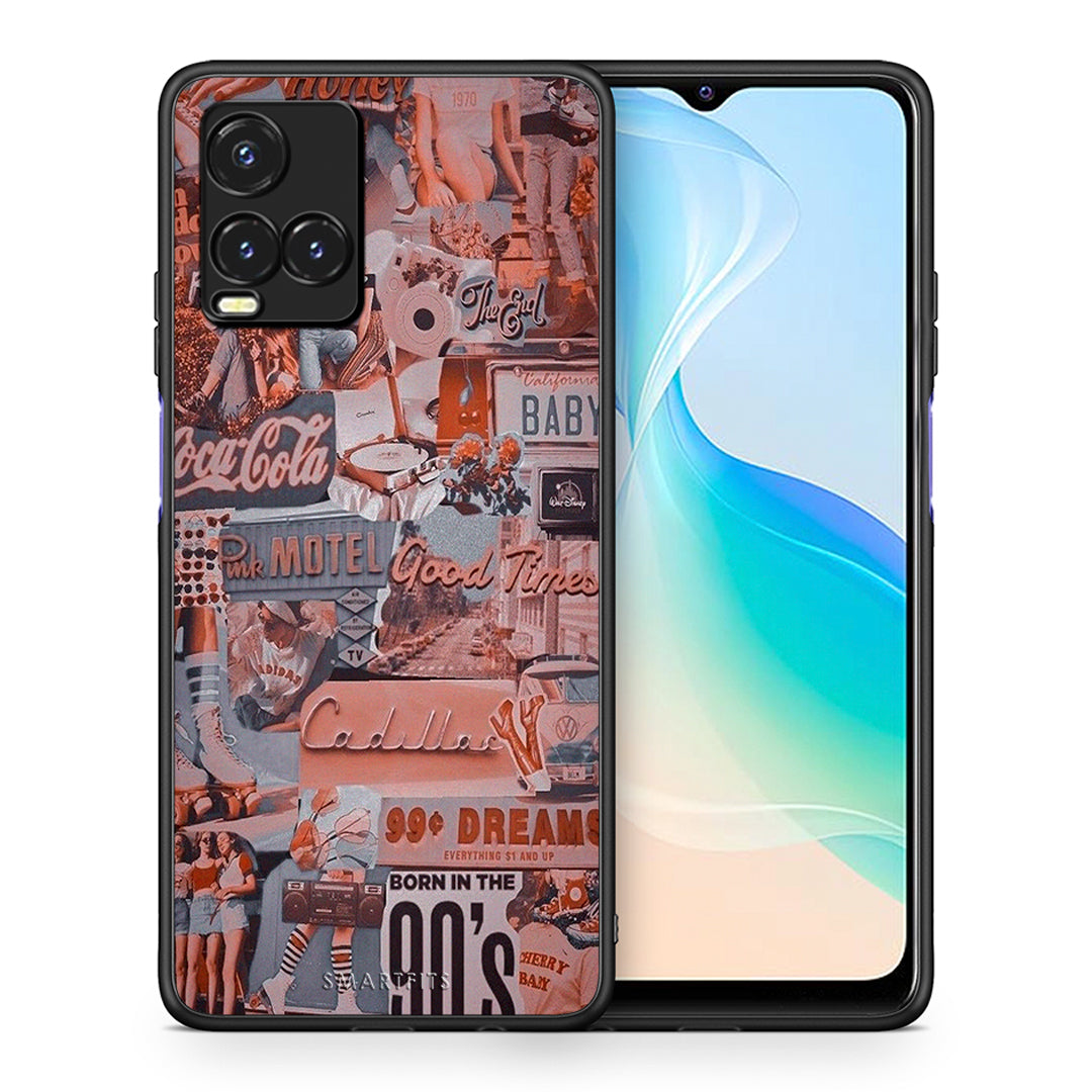 Θήκη Vivo Y33s / Y21s / Y21 Born In 90s από τη Smartfits με σχέδιο στο πίσω μέρος και μαύρο περίβλημα | Vivo Y33s / Y21s / Y21 Born In 90s case with colorful back and black bezels