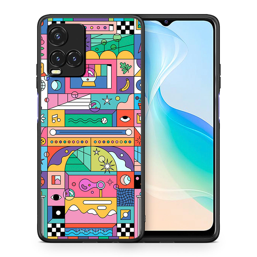 Θήκη Vivo Y33s / Y21s / Y21 Bubbles Soap από τη Smartfits με σχέδιο στο πίσω μέρος και μαύρο περίβλημα | Vivo Y33s / Y21s / Y21 Bubbles Soap case with colorful back and black bezels