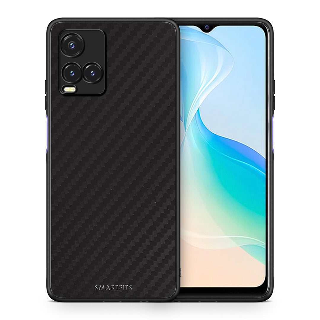 Θήκη Vivo Y33s / Y21s / Y21 Black Carbon από τη Smartfits με σχέδιο στο πίσω μέρος και μαύρο περίβλημα | Vivo Y33s / Y21s / Y21 Black Carbon case with colorful back and black bezels