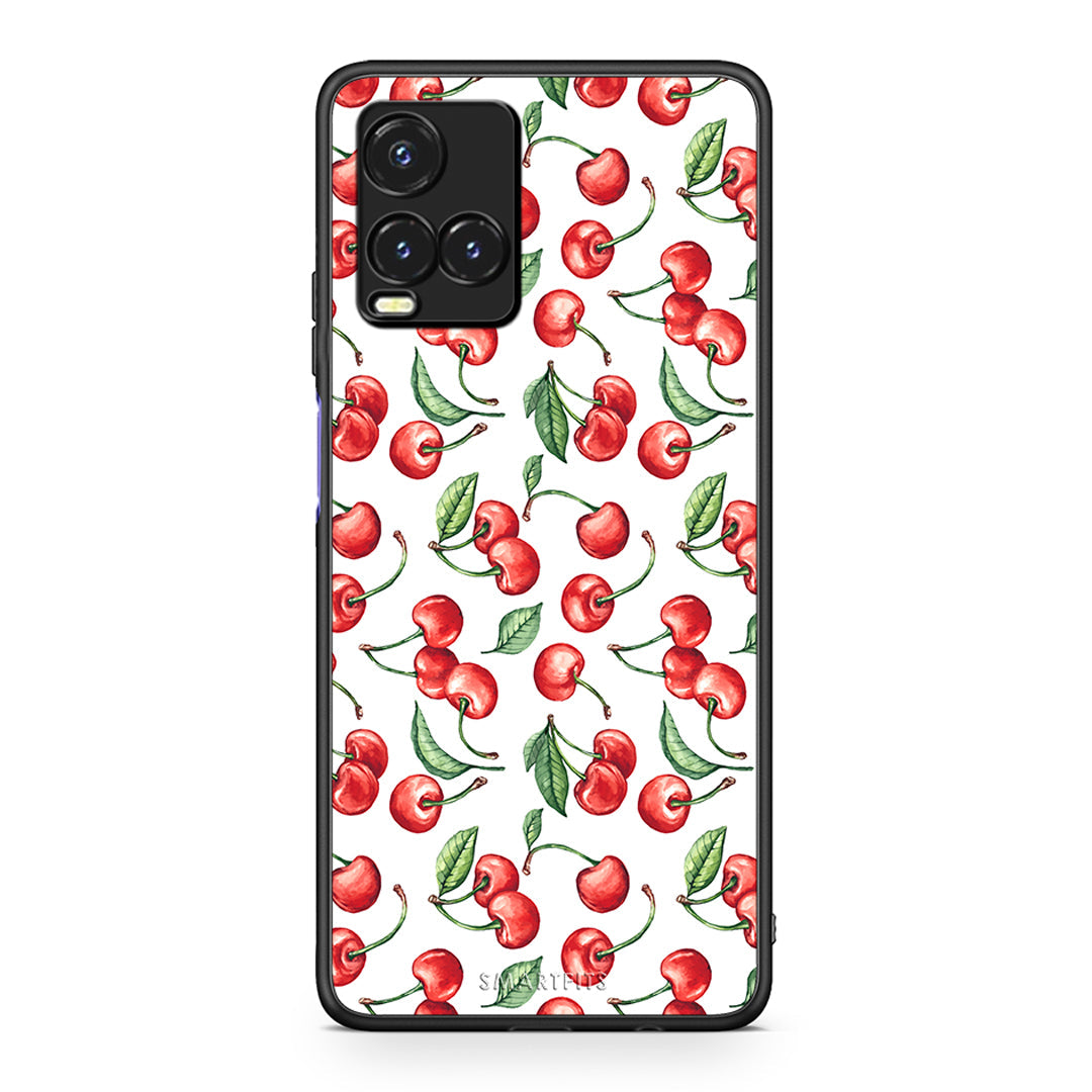 Vivo Y33s / Y21s / Y21 Cherry Summer θήκη από τη Smartfits με σχέδιο στο πίσω μέρος και μαύρο περίβλημα | Smartphone case with colorful back and black bezels by Smartfits