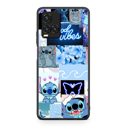 Vivo Y33s / Y21s / Y21 Collage Good Vibes Θήκη Αγίου Βαλεντίνου από τη Smartfits με σχέδιο στο πίσω μέρος και μαύρο περίβλημα | Smartphone case with colorful back and black bezels by Smartfits
