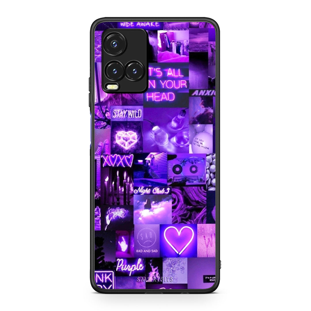 Vivo Y33s / Y21s / Y21 Collage Stay Wild Θήκη Αγίου Βαλεντίνου από τη Smartfits με σχέδιο στο πίσω μέρος και μαύρο περίβλημα | Smartphone case with colorful back and black bezels by Smartfits