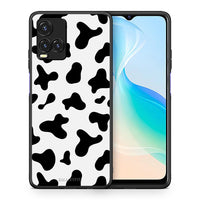 Thumbnail for Θήκη Vivo Y33s / Y21s / Y21 Cow Print από τη Smartfits με σχέδιο στο πίσω μέρος και μαύρο περίβλημα | Vivo Y33s / Y21s / Y21 Cow Print case with colorful back and black bezels