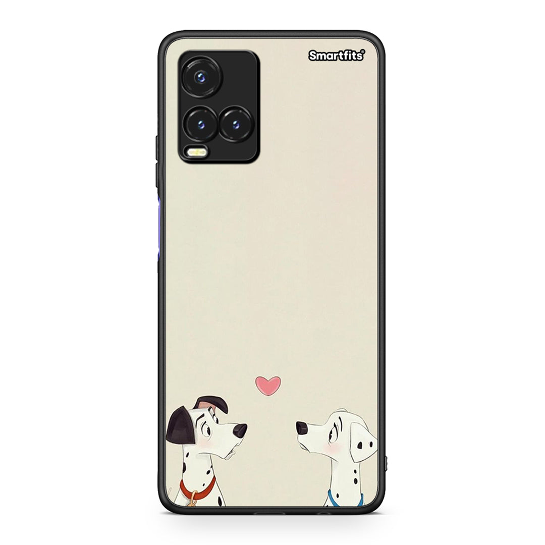 Vivo Y33s / Y21s / Y21 Dalmatians Love θήκη από τη Smartfits με σχέδιο στο πίσω μέρος και μαύρο περίβλημα | Smartphone case with colorful back and black bezels by Smartfits