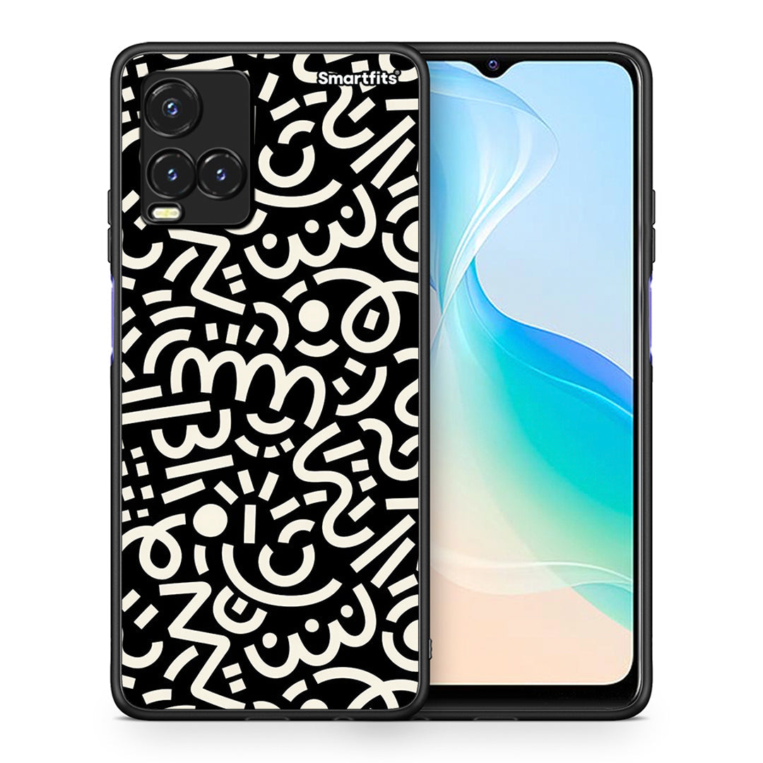 Θήκη Vivo Y33s / Y21s / Y21 Doodle Art από τη Smartfits με σχέδιο στο πίσω μέρος και μαύρο περίβλημα | Vivo Y33s / Y21s / Y21 Doodle Art case with colorful back and black bezels