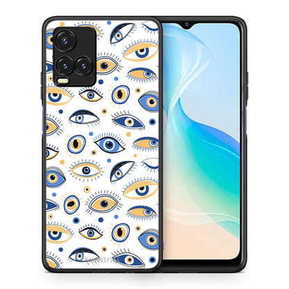 Θήκη Vivo Y33s / Y21s / Y21 Ftou Ftou από τη Smartfits με σχέδιο στο πίσω μέρος και μαύρο περίβλημα | Vivo Y33s / Y21s / Y21 Ftou Ftou case with colorful back and black bezels