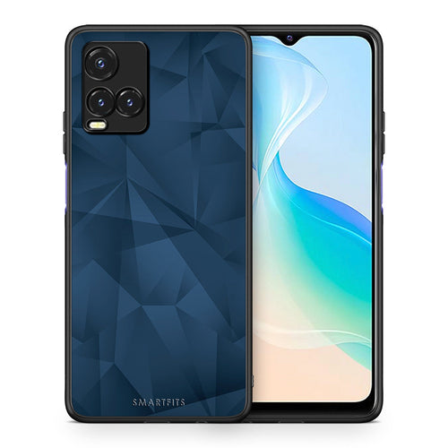 Θήκη Vivo Y33s / Y21s / Y21 Blue Abstract Geometric από τη Smartfits με σχέδιο στο πίσω μέρος και μαύρο περίβλημα | Vivo Y33s / Y21s / Y21 Blue Abstract Geometric case with colorful back and black bezels