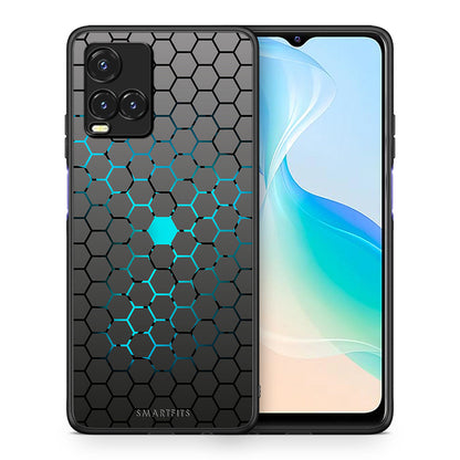 Θήκη Vivo Y33s / Y21s / Y21 Hexagonal Geometric από τη Smartfits με σχέδιο στο πίσω μέρος και μαύρο περίβλημα | Vivo Y33s / Y21s / Y21 Hexagonal Geometric case with colorful back and black bezels