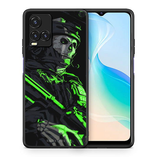 Θήκη Αγίου Βαλεντίνου Vivo Y33s / Y21s / Y21 Green Soldier από τη Smartfits με σχέδιο στο πίσω μέρος και μαύρο περίβλημα | Vivo Y33s / Y21s / Y21 Green Soldier case with colorful back and black bezels