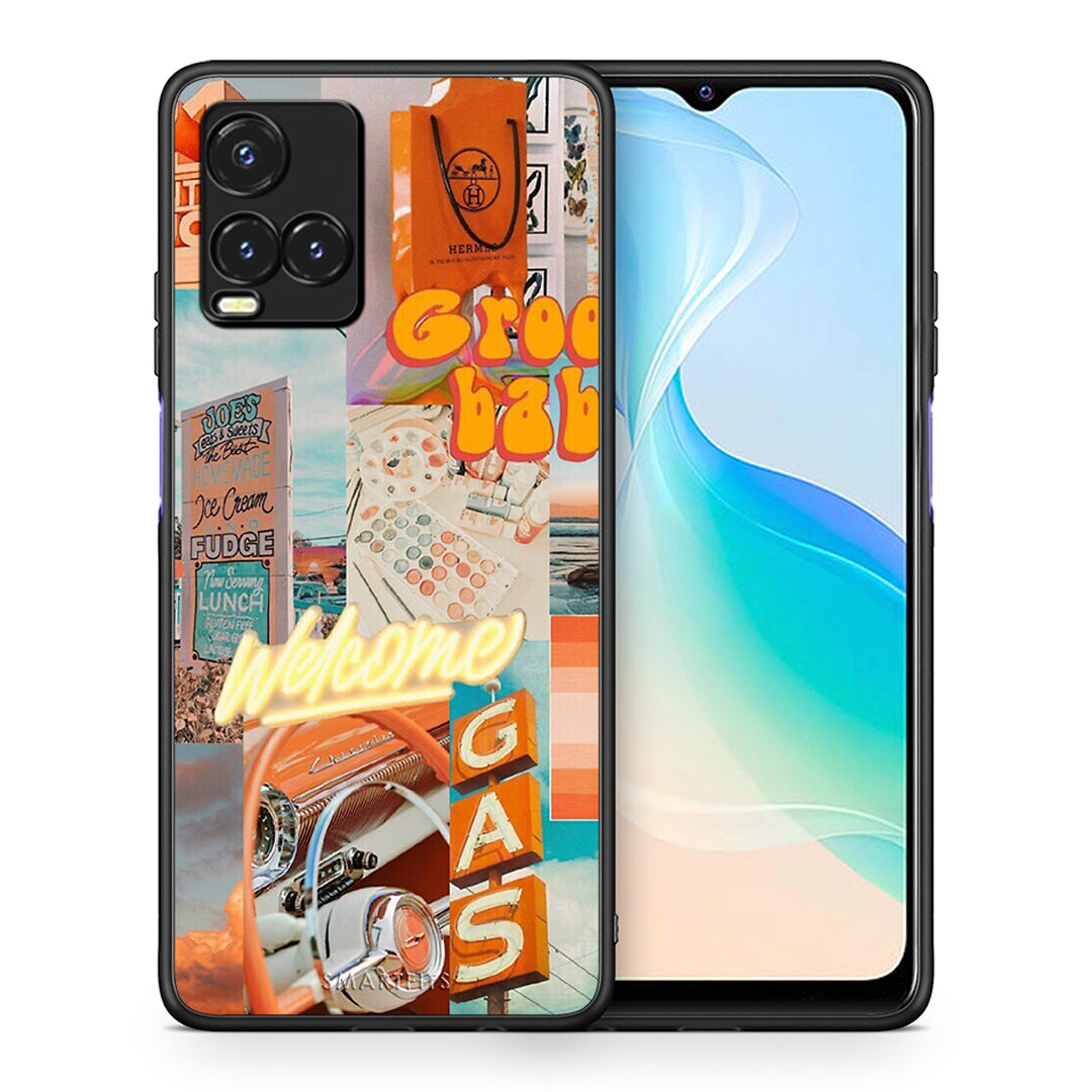 Θήκη Αγίου Βαλεντίνου Vivo Y33s / Y21s / Y21 Groovy Babe από τη Smartfits με σχέδιο στο πίσω μέρος και μαύρο περίβλημα | Vivo Y33s / Y21s / Y21 Groovy Babe case with colorful back and black bezels