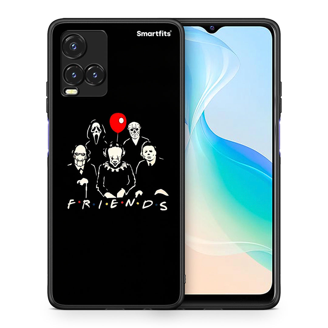 Θήκη Vivo Y33s / Y21s / Y21 Halloween Friends από τη Smartfits με σχέδιο στο πίσω μέρος και μαύρο περίβλημα | Vivo Y33s / Y21s / Y21 Halloween Friends case with colorful back and black bezels