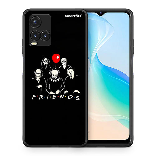 Θήκη Vivo Y33s / Y21s / Y21 Halloween Friends από τη Smartfits με σχέδιο στο πίσω μέρος και μαύρο περίβλημα | Vivo Y33s / Y21s / Y21 Halloween Friends case with colorful back and black bezels