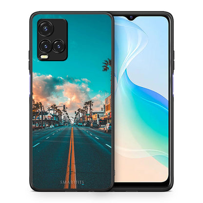 Θήκη Vivo Y33s / Y21s / Y21 City Landscape από τη Smartfits με σχέδιο στο πίσω μέρος και μαύρο περίβλημα | Vivo Y33s / Y21s / Y21 City Landscape case with colorful back and black bezels