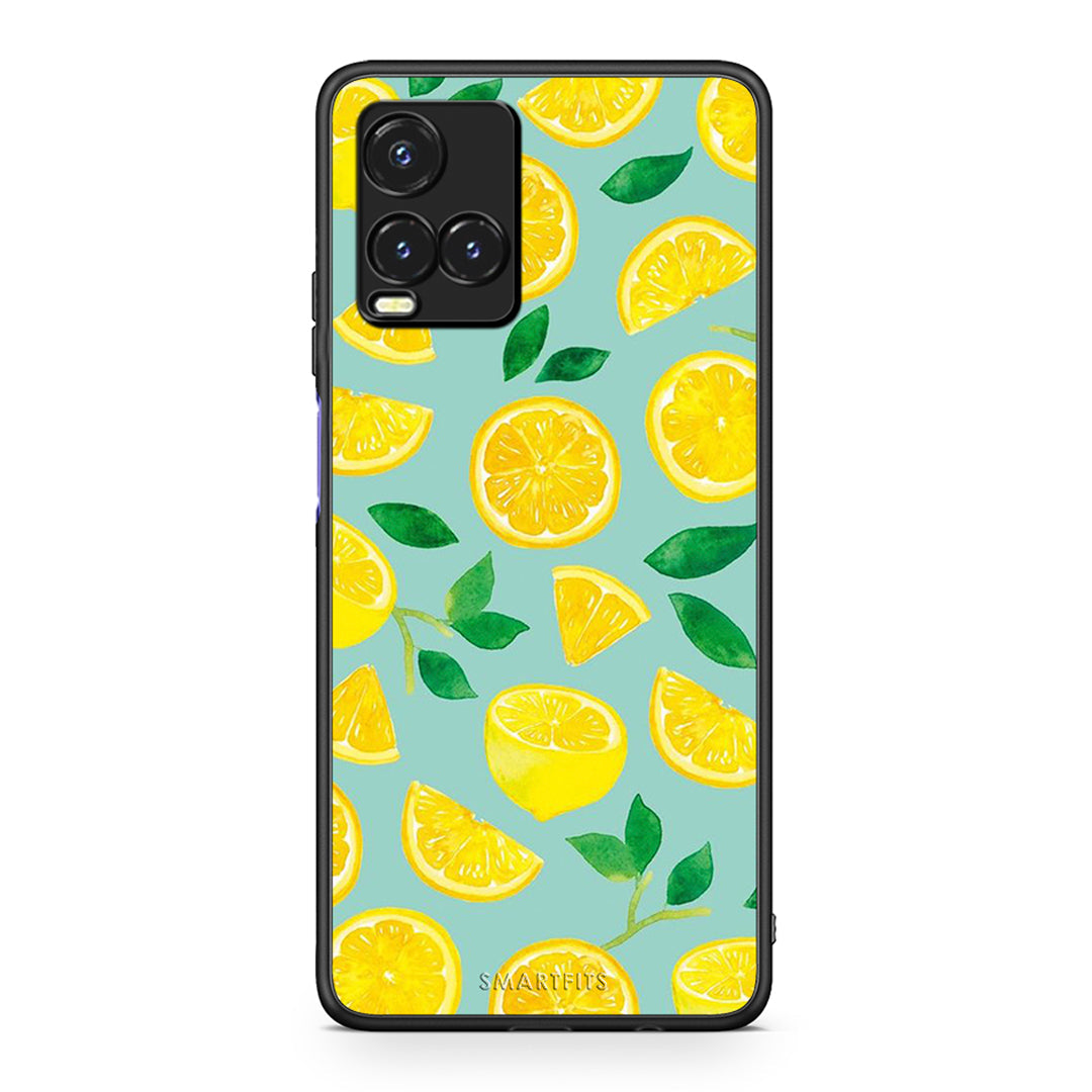 Vivo Y33s / Y21s / Y21 Lemons θήκη από τη Smartfits με σχέδιο στο πίσω μέρος και μαύρο περίβλημα | Smartphone case with colorful back and black bezels by Smartfits