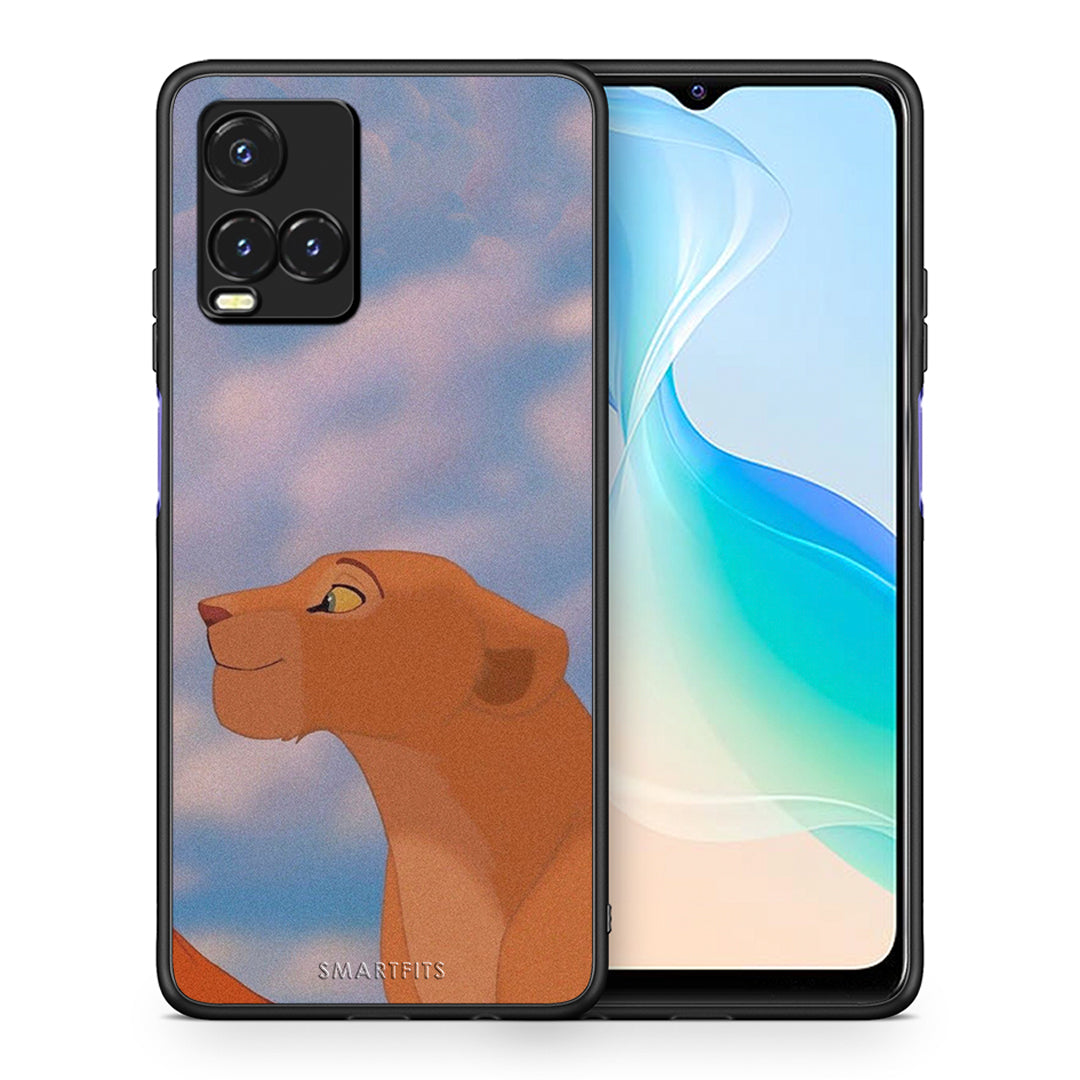 Θήκη Αγίου Βαλεντίνου Vivo Y33s / Y21s / Y21 Lion Love 2 από τη Smartfits με σχέδιο στο πίσω μέρος και μαύρο περίβλημα | Vivo Y33s / Y21s / Y21 Lion Love 2 case with colorful back and black bezels