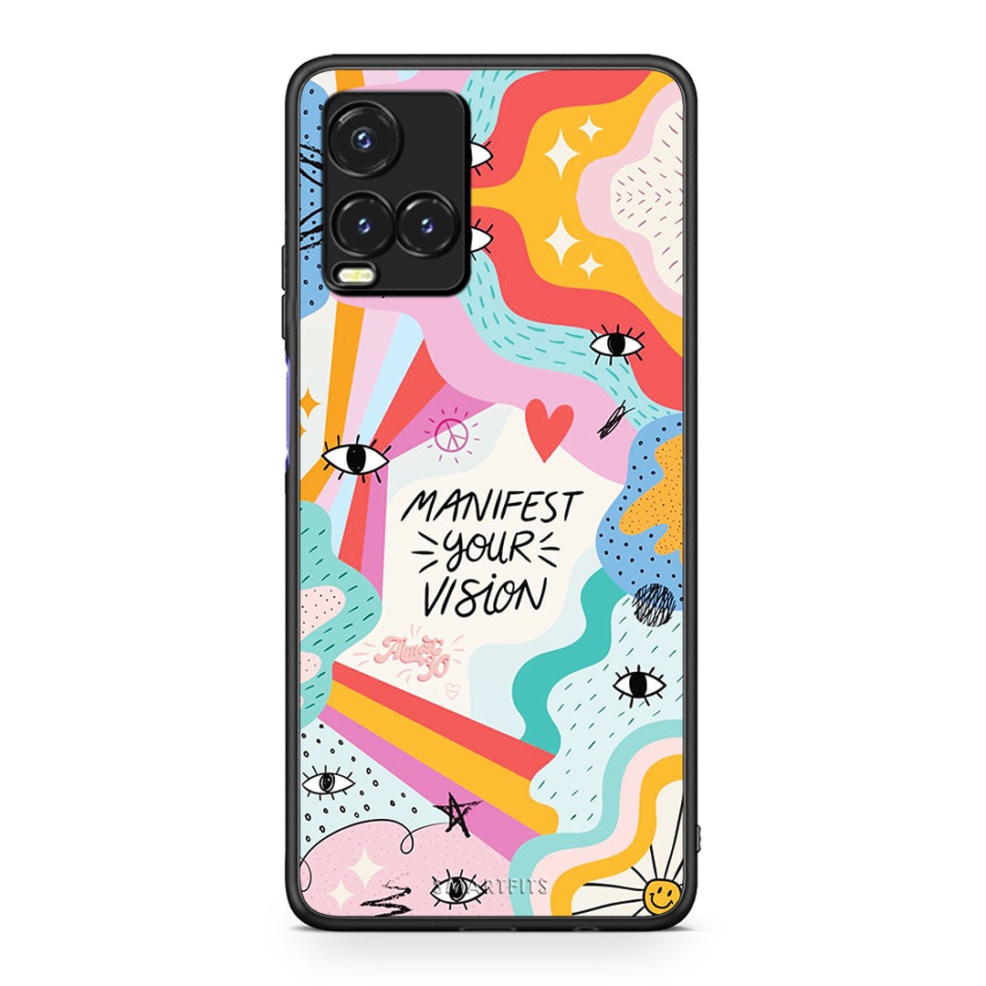 Vivo Y33s / Y21s / Y21 Manifest Your Vision θήκη από τη Smartfits με σχέδιο στο πίσω μέρος και μαύρο περίβλημα | Smartphone case with colorful back and black bezels by Smartfits