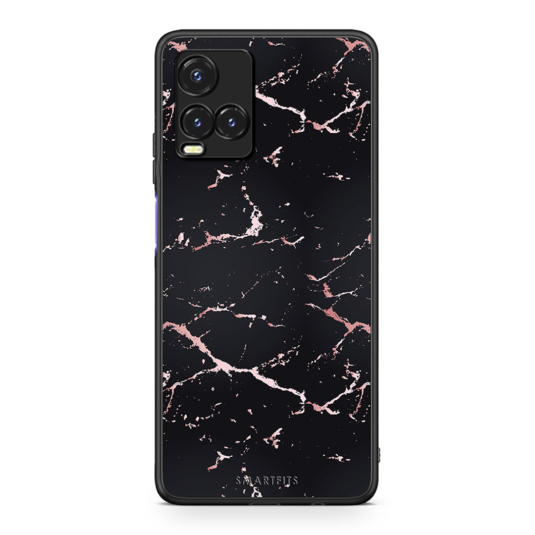 4 - Vivo Y33s / Y21s / Y21 Black Rosegold Marble case, cover, bumper