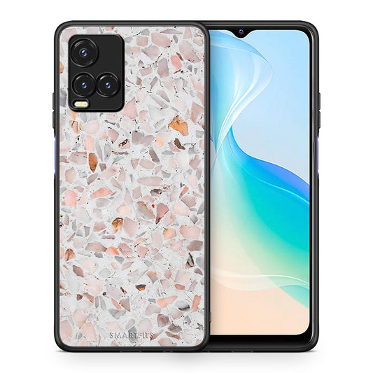 Θήκη Vivo Y33s / Y21s / Y21 Marble Terrazzo από τη Smartfits με σχέδιο στο πίσω μέρος και μαύρο περίβλημα | Vivo Y33s / Y21s / Y21 Marble Terrazzo case with colorful back and black bezels