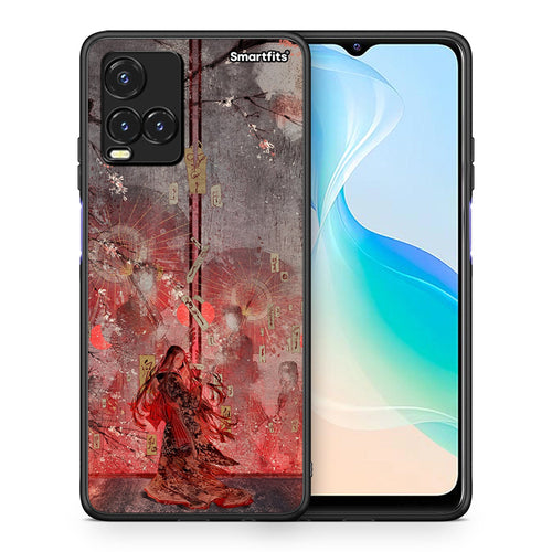 Θήκη Vivo Y33s / Y21s / Y21 Nezuko Kamado από τη Smartfits με σχέδιο στο πίσω μέρος και μαύρο περίβλημα | Vivo Y33s / Y21s / Y21 Nezuko Kamado case with colorful back and black bezels