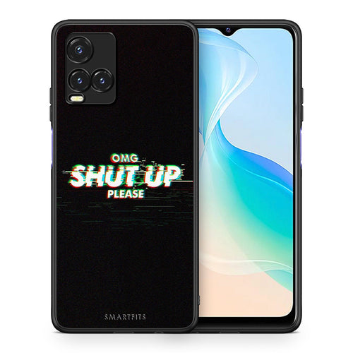 Θήκη Vivo Y33s / Y21s / Y21 OMG ShutUp από τη Smartfits με σχέδιο στο πίσω μέρος και μαύρο περίβλημα | Vivo Y33s / Y21s / Y21 OMG ShutUp case with colorful back and black bezels