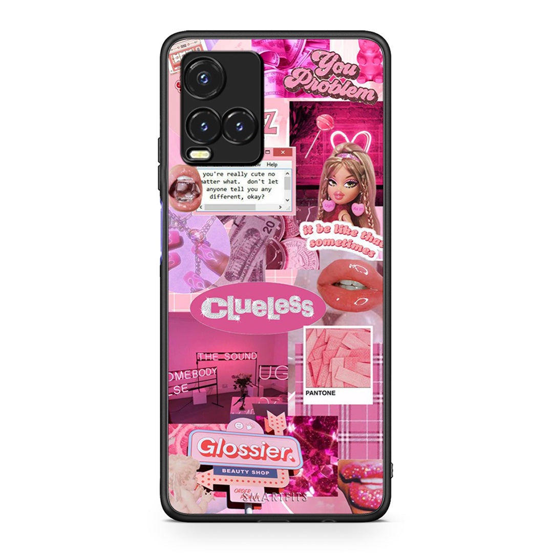 Vivo Y33s / Y21s / Y21 Pink Love Θήκη Αγίου Βαλεντίνου από τη Smartfits με σχέδιο στο πίσω μέρος και μαύρο περίβλημα | Smartphone case with colorful back and black bezels by Smartfits