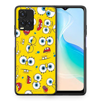 Thumbnail for Θήκη Vivo Y33s / Y21s / Y21 Sponge PopArt από τη Smartfits με σχέδιο στο πίσω μέρος και μαύρο περίβλημα | Vivo Y33s / Y21s / Y21 Sponge PopArt case with colorful back and black bezels