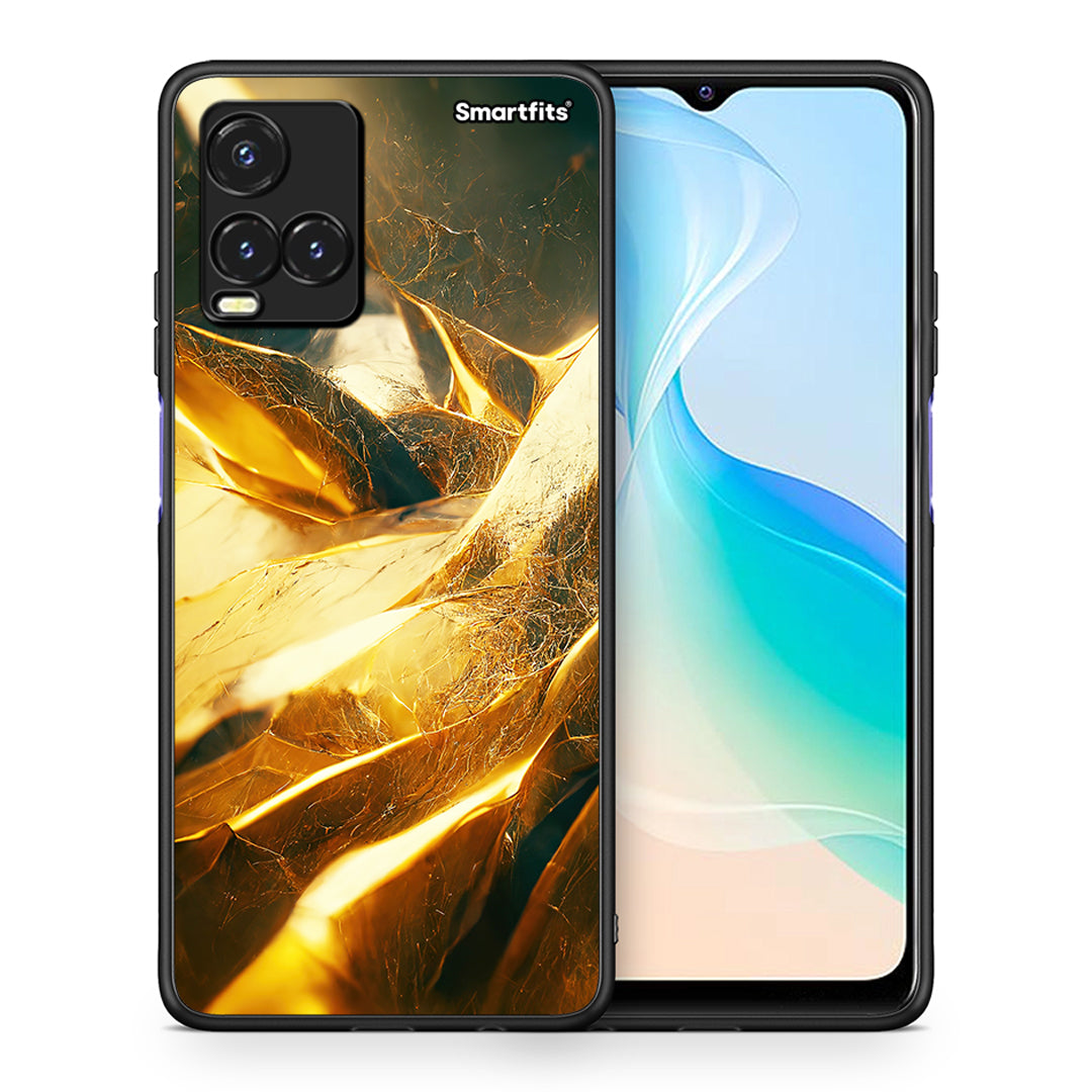 Θήκη Vivo Y33s / Y21s / Y21 Real Gold από τη Smartfits με σχέδιο στο πίσω μέρος και μαύρο περίβλημα | Vivo Y33s / Y21s / Y21 Real Gold case with colorful back and black bezels