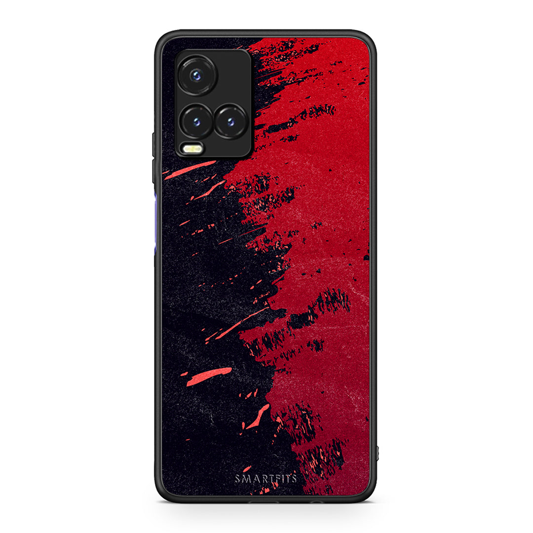 Vivo Y33s / Y21s / Y21 Red Paint Θήκη Αγίου Βαλεντίνου από τη Smartfits με σχέδιο στο πίσω μέρος και μαύρο περίβλημα | Smartphone case with colorful back and black bezels by Smartfits
