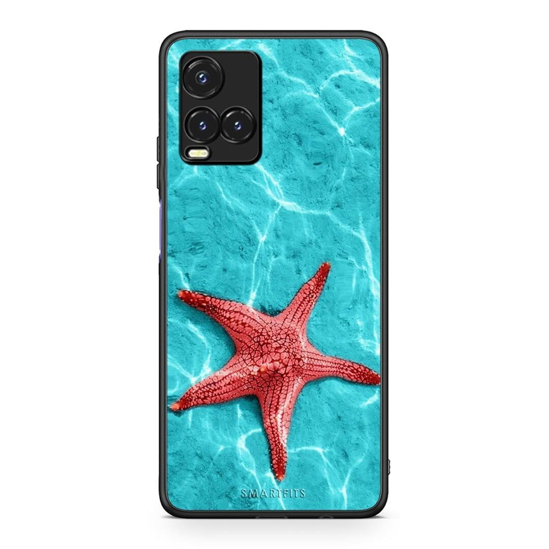 Vivo Y33s / Y21s / Y21 Red Starfish Θήκη από τη Smartfits με σχέδιο στο πίσω μέρος και μαύρο περίβλημα | Smartphone case with colorful back and black bezels by Smartfits