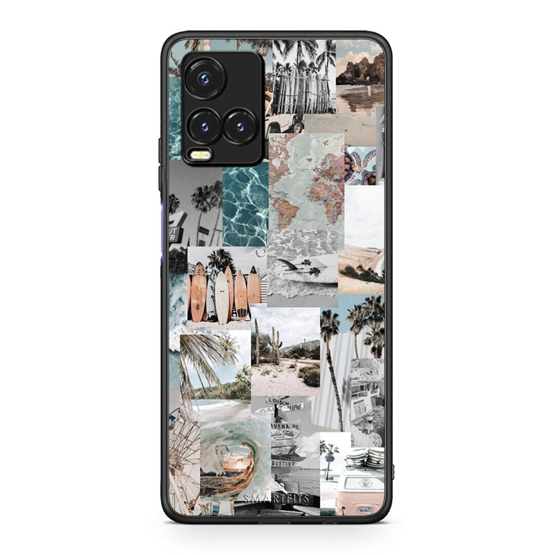 Vivo Y33s / Y21s / Y21 Retro Beach Life Θήκη από τη Smartfits με σχέδιο στο πίσω μέρος και μαύρο περίβλημα | Smartphone case with colorful back and black bezels by Smartfits