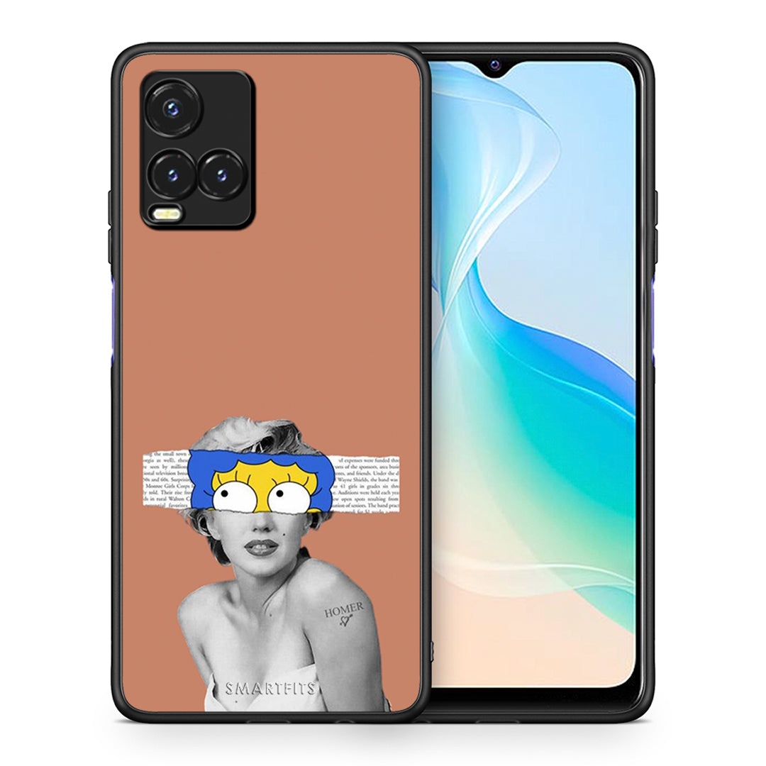 Θήκη Vivo Y33s / Y21s / Y21 Sim Merilyn από τη Smartfits με σχέδιο στο πίσω μέρος και μαύρο περίβλημα | Vivo Y33s / Y21s / Y21 Sim Merilyn case with colorful back and black bezels