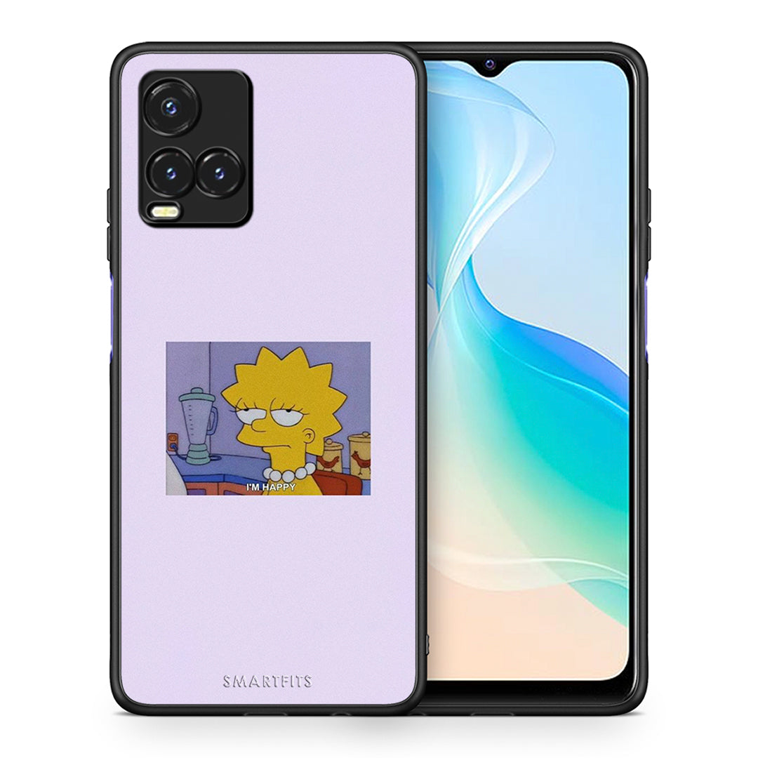 Θήκη Vivo Y33s / Y21s / Y21 So Happy από τη Smartfits με σχέδιο στο πίσω μέρος και μαύρο περίβλημα | Vivo Y33s / Y21s / Y21 So Happy case with colorful back and black bezels