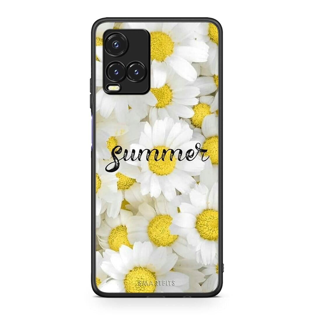 Vivo Y33s / Y21s / Y21 Summer Daisies Θήκη από τη Smartfits με σχέδιο στο πίσω μέρος και μαύρο περίβλημα | Smartphone case with colorful back and black bezels by Smartfits