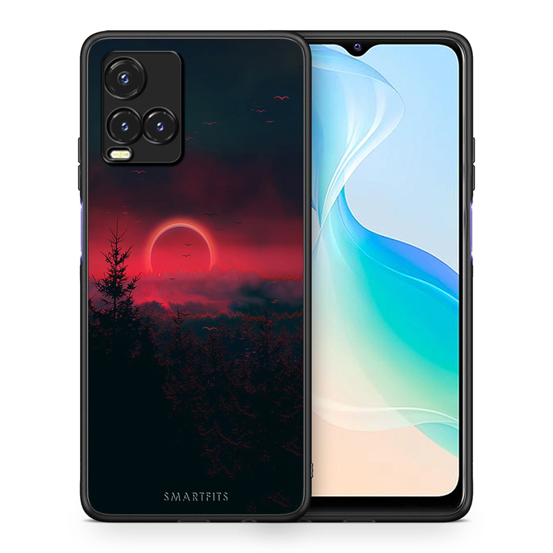 Θήκη Vivo Y33s / Y21s / Y21 Sunset Tropic από τη Smartfits με σχέδιο στο πίσω μέρος και μαύρο περίβλημα | Vivo Y33s / Y21s / Y21 Sunset Tropic case with colorful back and black bezels