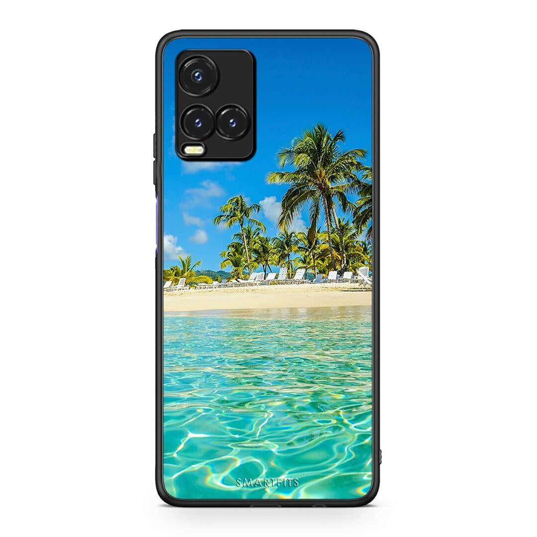 Vivo Y33s / Y21s / Y21 Tropical Vibes Θήκη από τη Smartfits με σχέδιο στο πίσω μέρος και μαύρο περίβλημα | Smartphone case with colorful back and black bezels by Smartfits