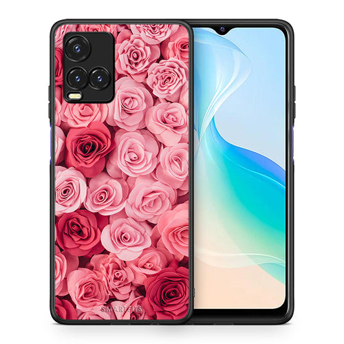 Θήκη Vivo Y33s / Y21s / Y21 RoseGarden Valentine από τη Smartfits με σχέδιο στο πίσω μέρος και μαύρο περίβλημα | Vivo Y33s / Y21s / Y21 RoseGarden Valentine case with colorful back and black bezels