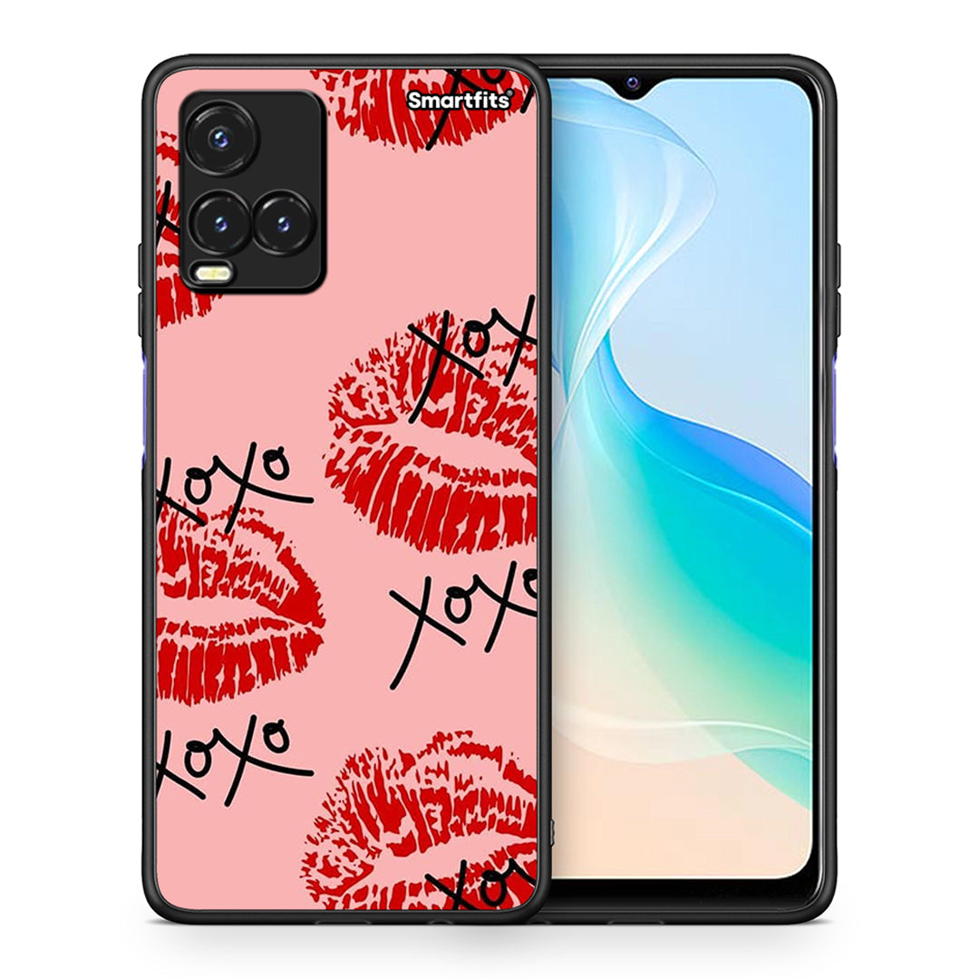 Θήκη Vivo Y33s / Y21s / Y21 XOXO Lips από τη Smartfits με σχέδιο στο πίσω μέρος και μαύρο περίβλημα | Vivo Y33s / Y21s / Y21 XOXO Lips case with colorful back and black bezels