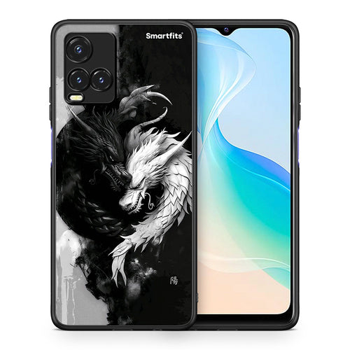 Θήκη Vivo Y33s / Y21s / Y21 Yin Yang από τη Smartfits με σχέδιο στο πίσω μέρος και μαύρο περίβλημα | Vivo Y33s / Y21s / Y21 Yin Yang case with colorful back and black bezels