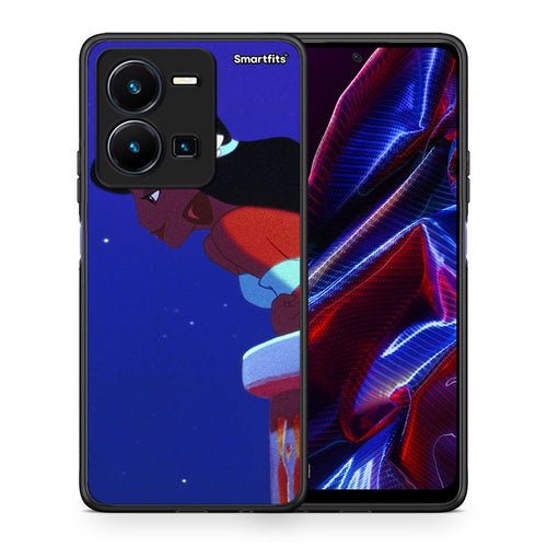 Θήκη Vivo Y35 5G Alladin And Jasmine Love 2 από τη Smartfits με σχέδιο στο πίσω μέρος και μαύρο περίβλημα | Vivo Y35 5G Alladin And Jasmine Love 2 case with colorful back and black bezels